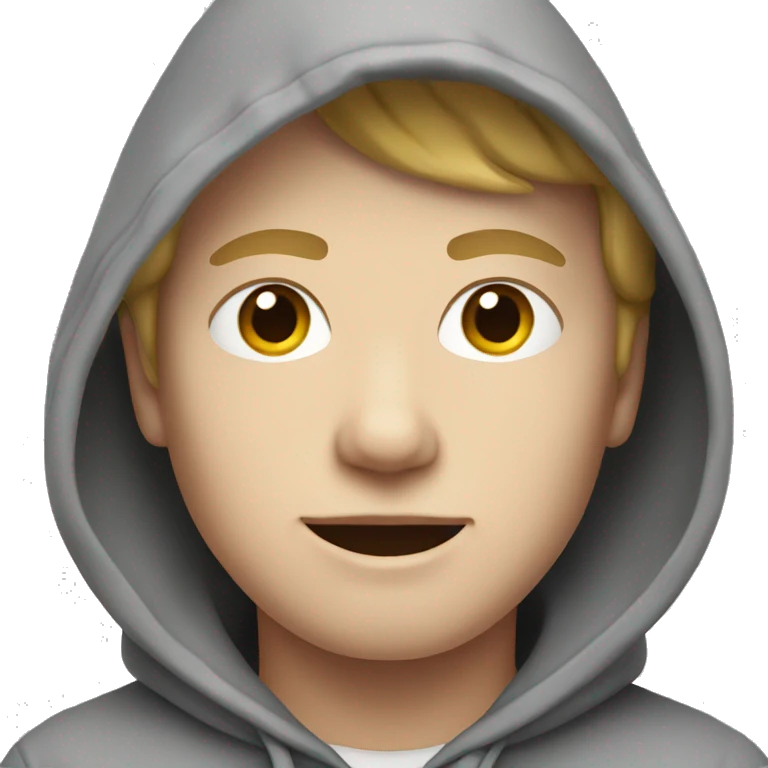 white boy with hoodie  emoji