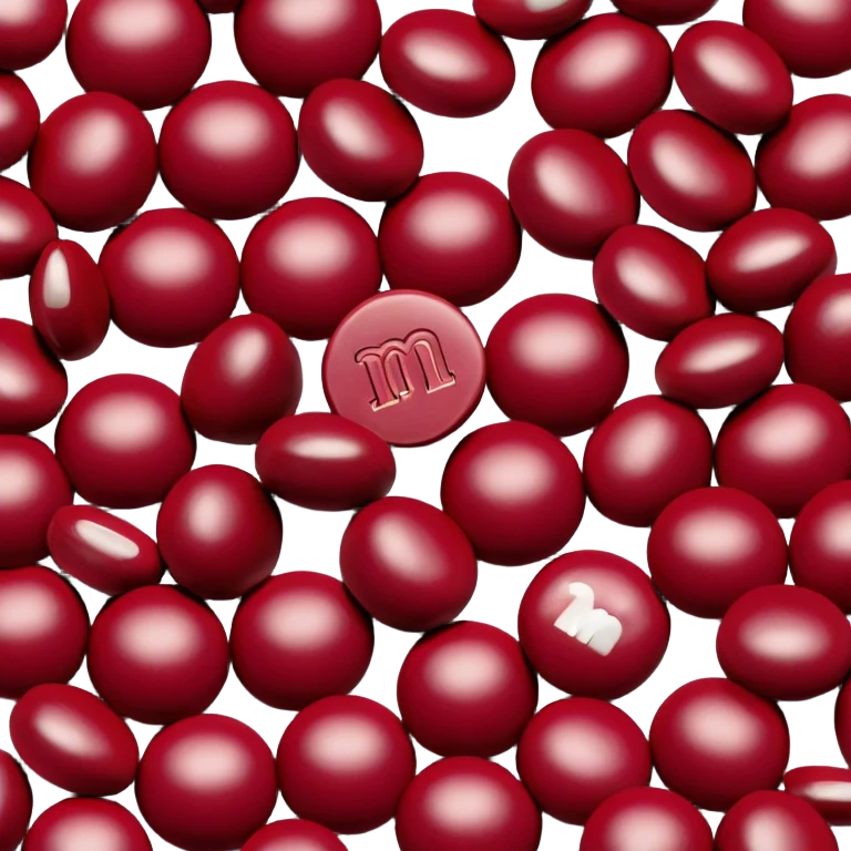 burgundy m&m's emoji