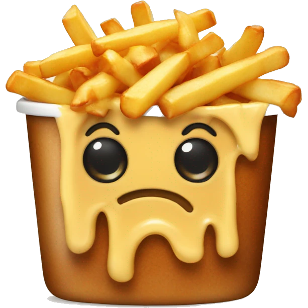 Poutine mange une poutine emoji
