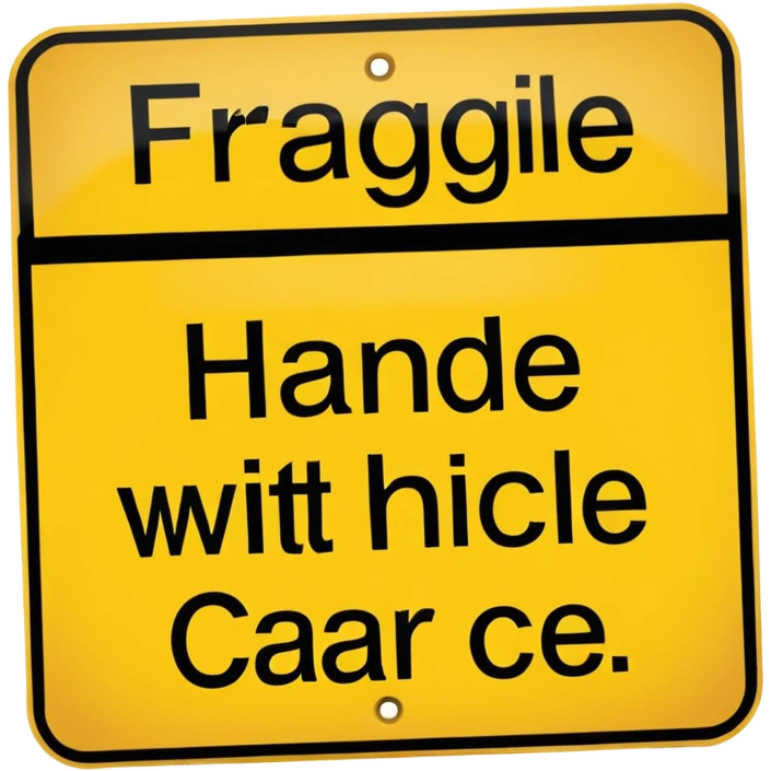 handle with care warning emoji