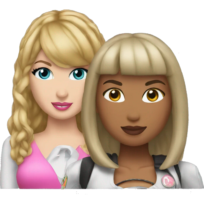 Taylor Swift with Nicki Minaj emoji