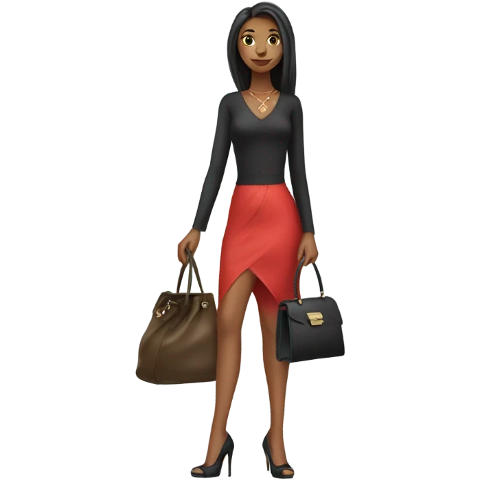 girls in heels with bag emoji