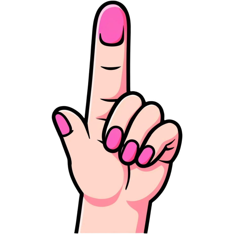 pink 🖕🏻 emoji
