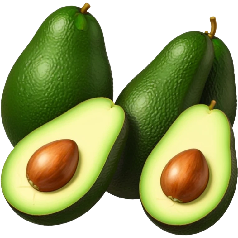 5 avocados whithout seed emoji