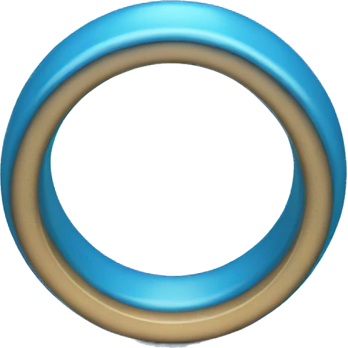 Blue ring circle bright blue emoji