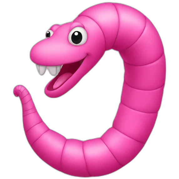 pink worm emoji