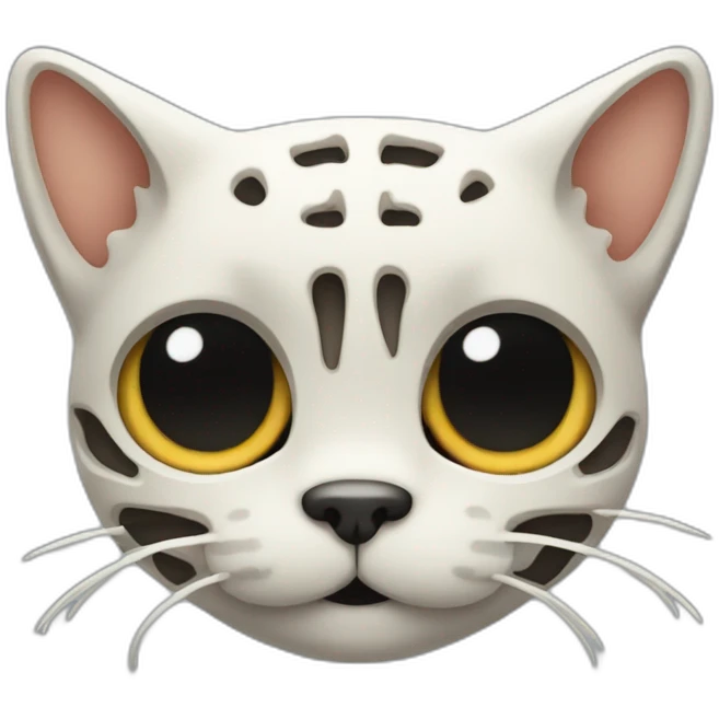 Cute Cat skeleton emoji