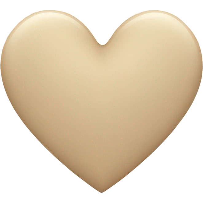 beige heart emoji