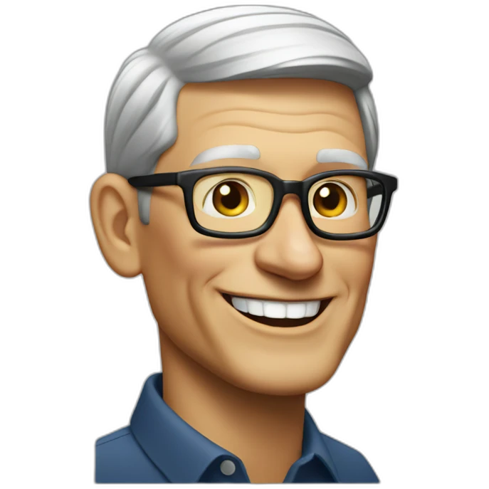 Tim Cook happy emoji
