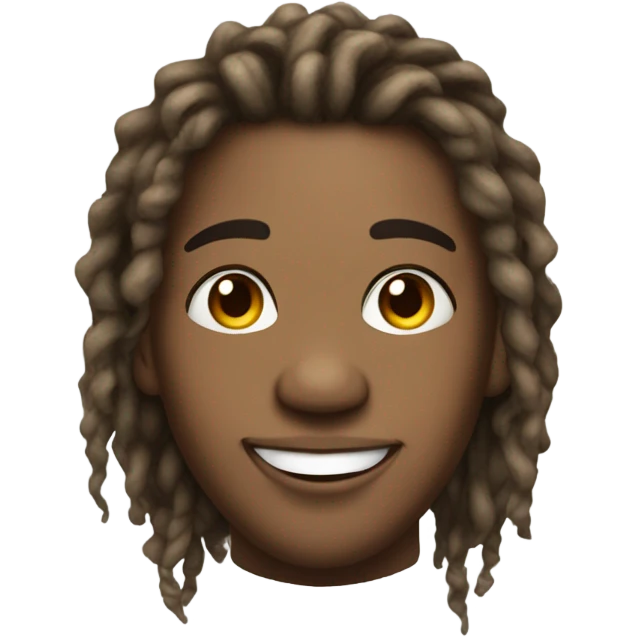 young dread locks guy with earrings big lips and dimples with big smile  emoji