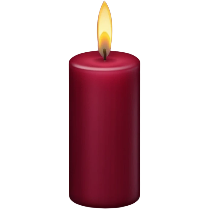 Maroon candle emoji