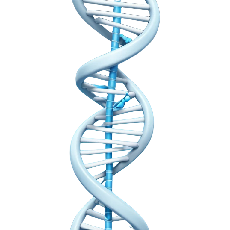 3D render of DNA Helix, forensic investigation aesthetic, sterile clinical lighting, cool blue undertones, sharp high-contrast details, professional clean look. emoji