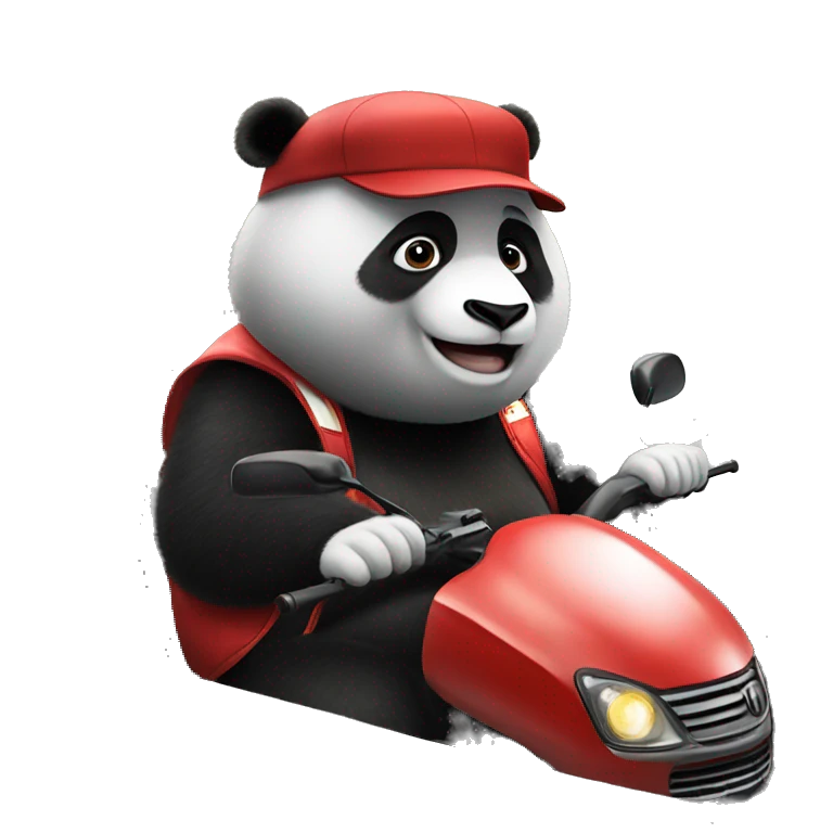 panda driving mc queen  emoji