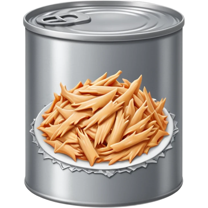 a can of shredded chicken, simple, clear emoji
