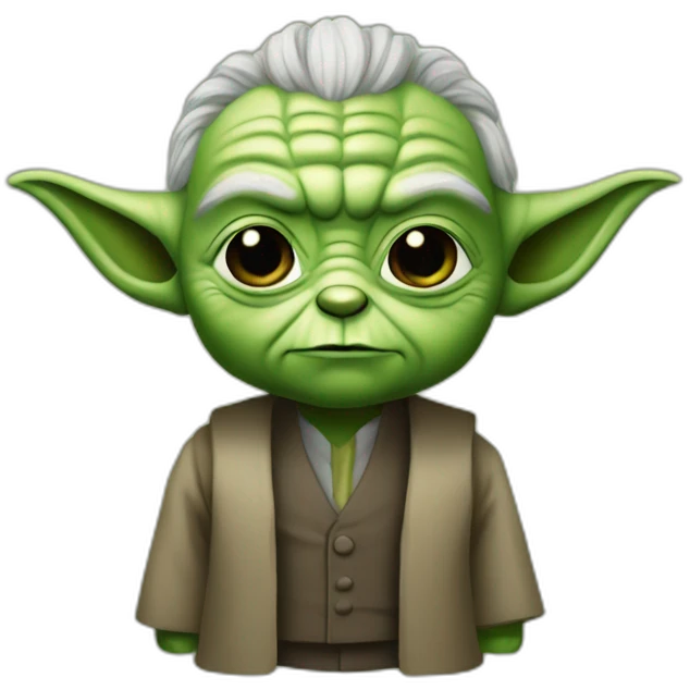 Yoda in businessman emoji