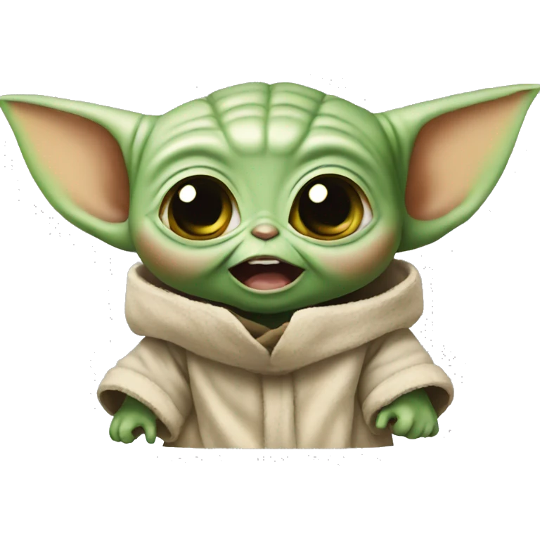 BABY YODA  OPEN MOUTH emoji