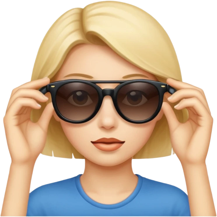 Peeking over sunglasses emoji