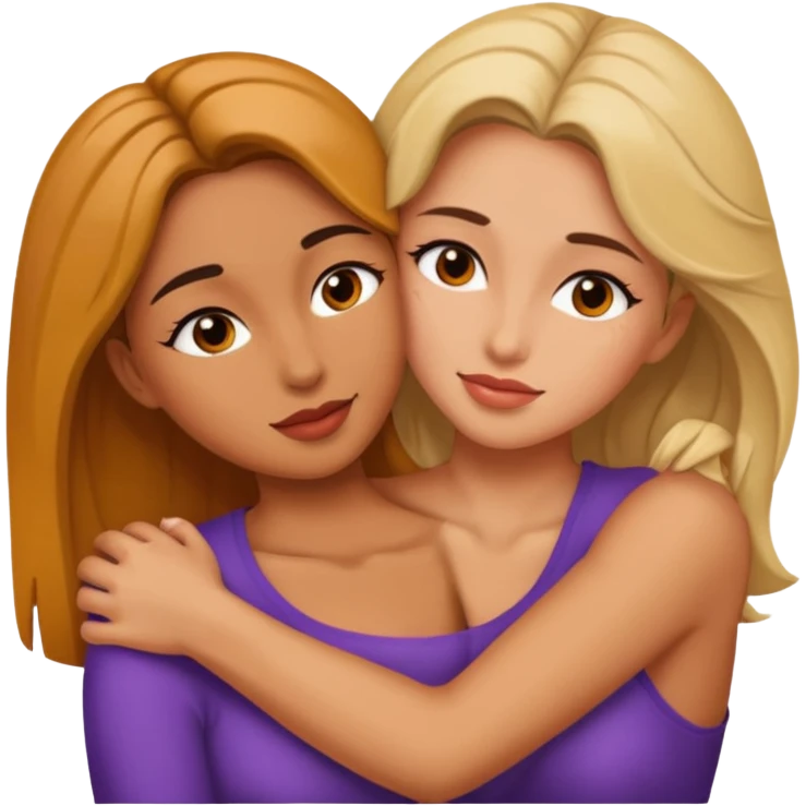 hot naked women kissing emoji
