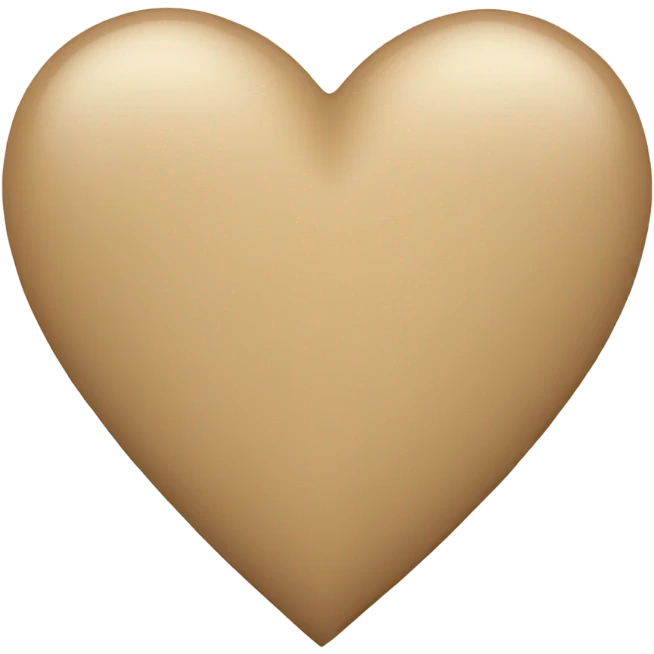Tan heart emoji