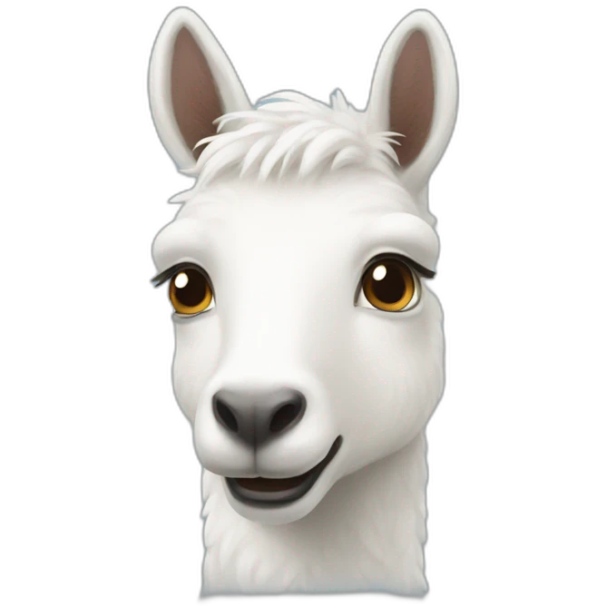 White alpaga emoji