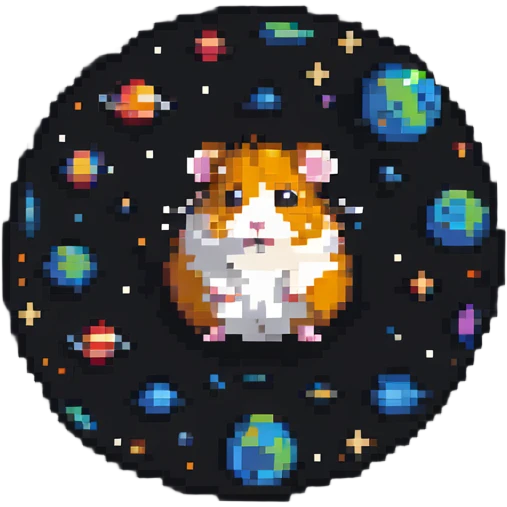 hamster floating in space emoji