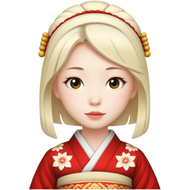 japanese girl in traditional costume emoji