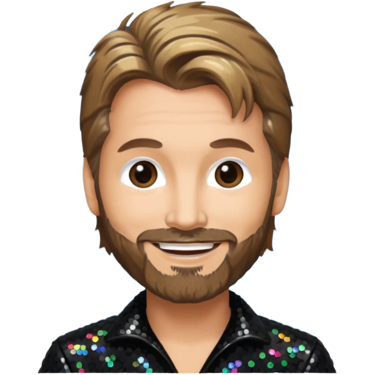 Kenny Loggins with black sequin outfit emoji
