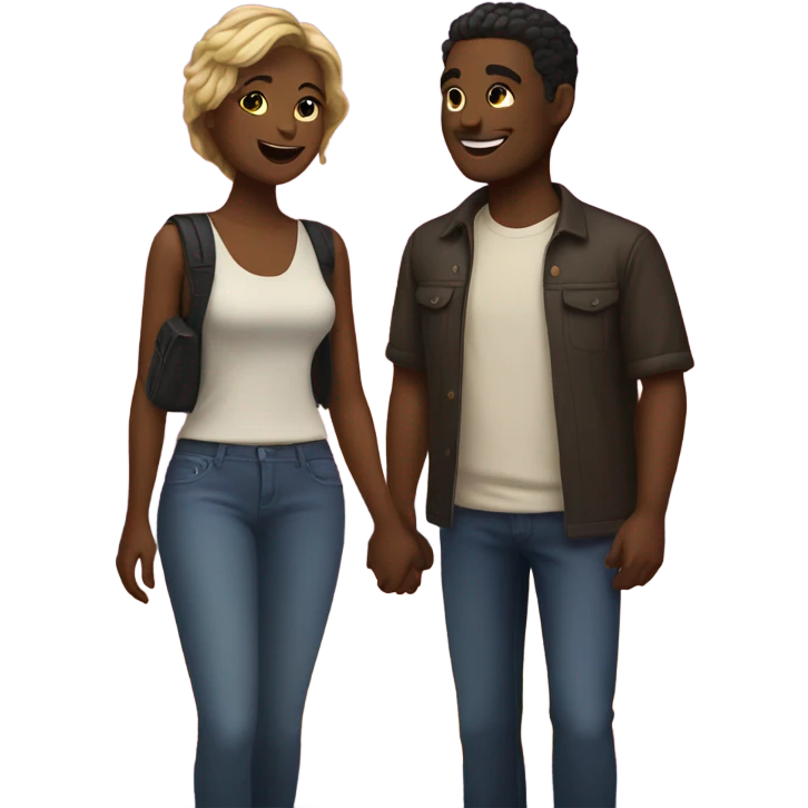 Couple in sunset emoji