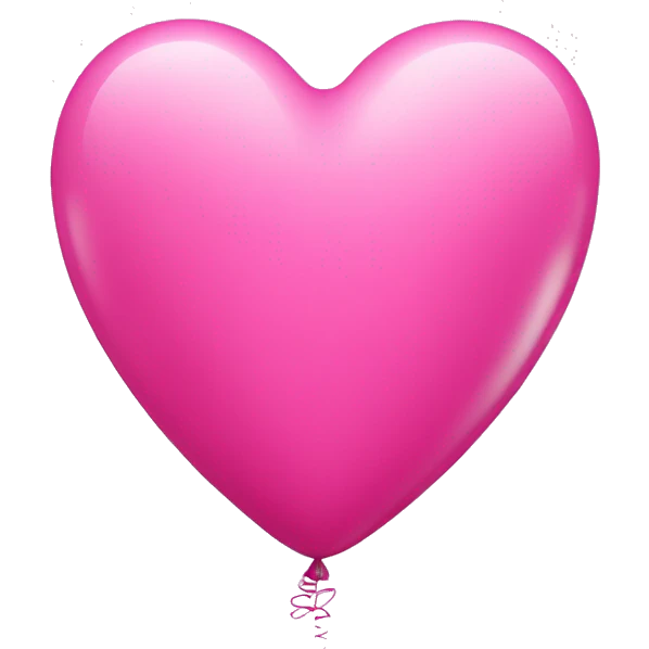 Hearts ballon’s big in pink color emoji