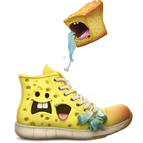 spongebob eating shoes emoji