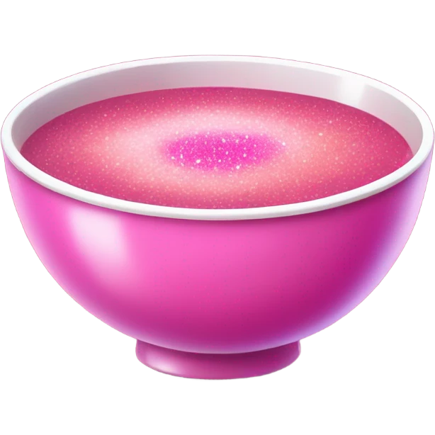 Pink soup with glitter  emoji