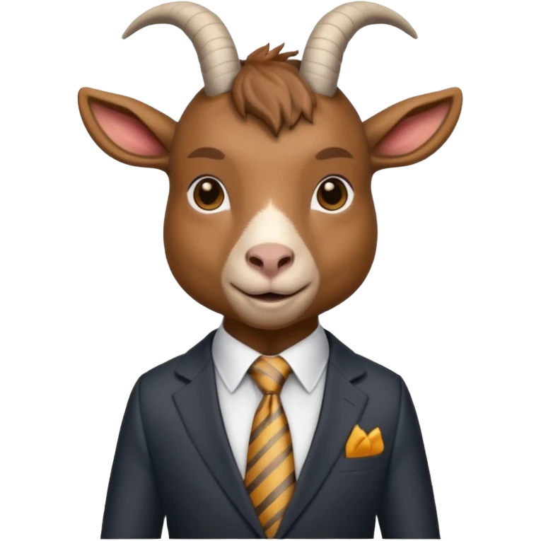 goat with tie & suit emoji