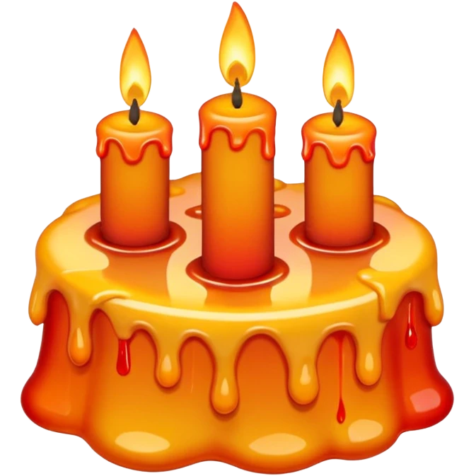 Melting candles in autumn lighting  emoji