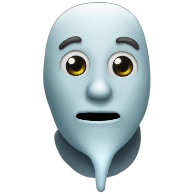 Une personne avec une bouche ouverte et un fantôme qui en sort emoji