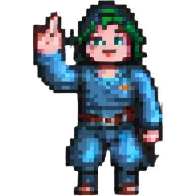 fig hand gesture, pixel art style emoji