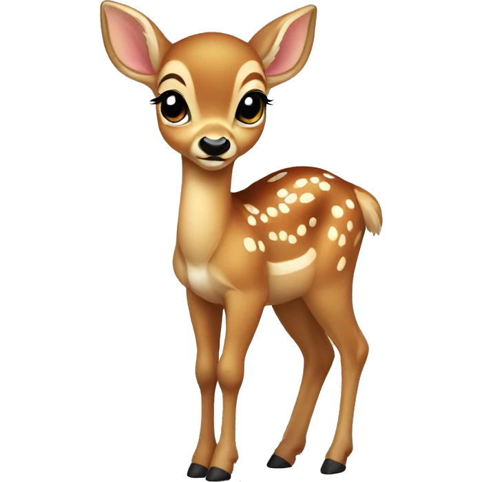Baby deer with a bow emoji