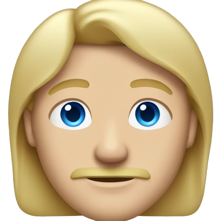 guy with huge blond mullet and o'clock shadow blue eyes  emoji