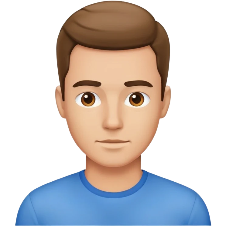 handsome man in blue shirt emoji