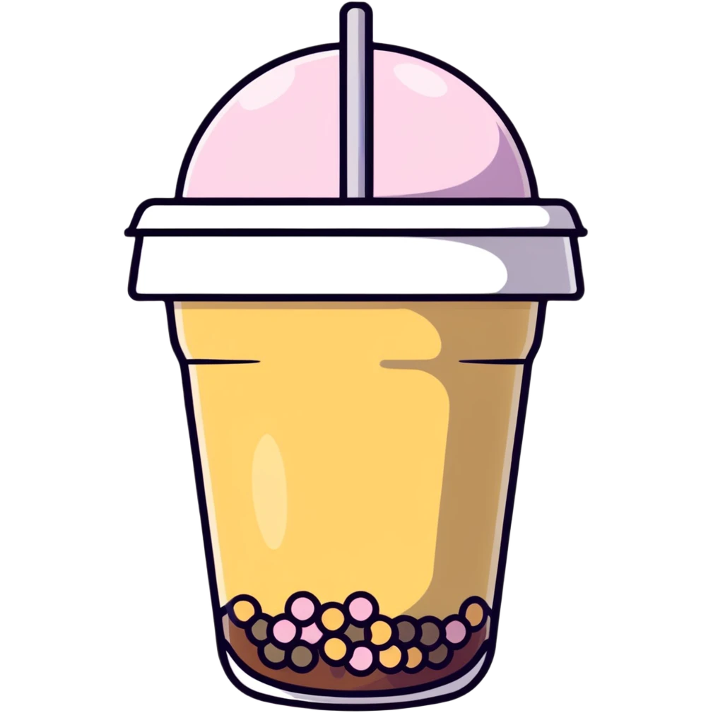 bubble tea with tapioca pearls emoji
