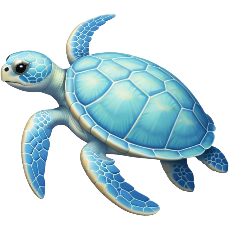 White Pastel sea turtle emoji