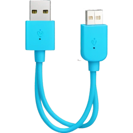 Light blue usb cable emoji