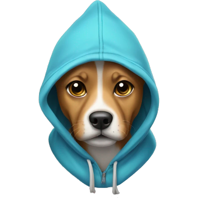 Dog with hoodie and beanie emoji