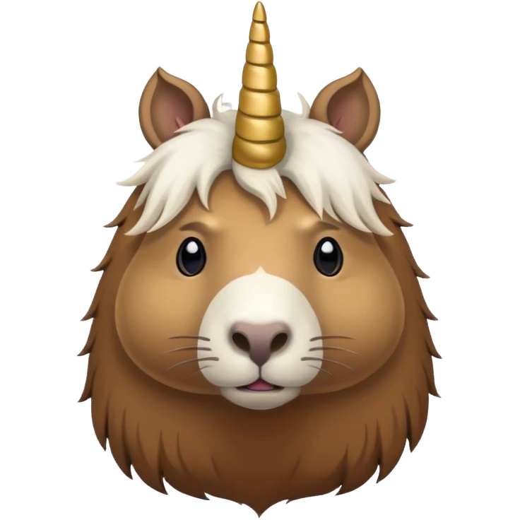 sad capybarq unicorn hybrid emoji