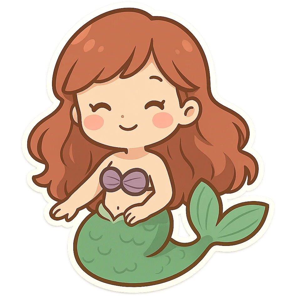 一条可爱的美人鱼 emoji