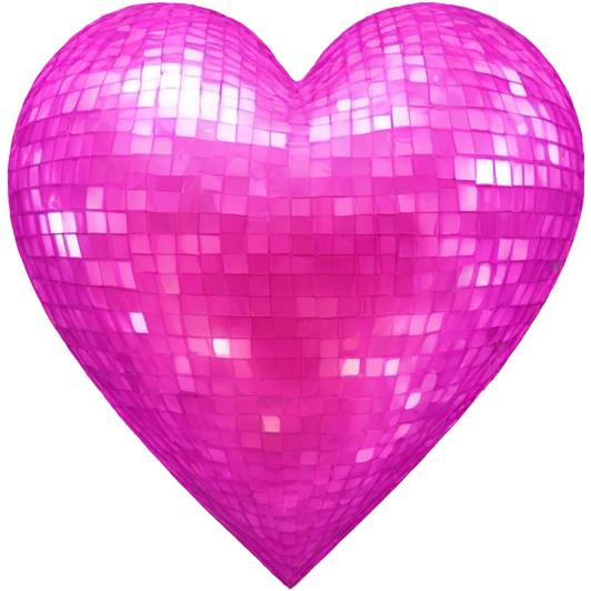 Disco heart, pink ￼ emoji