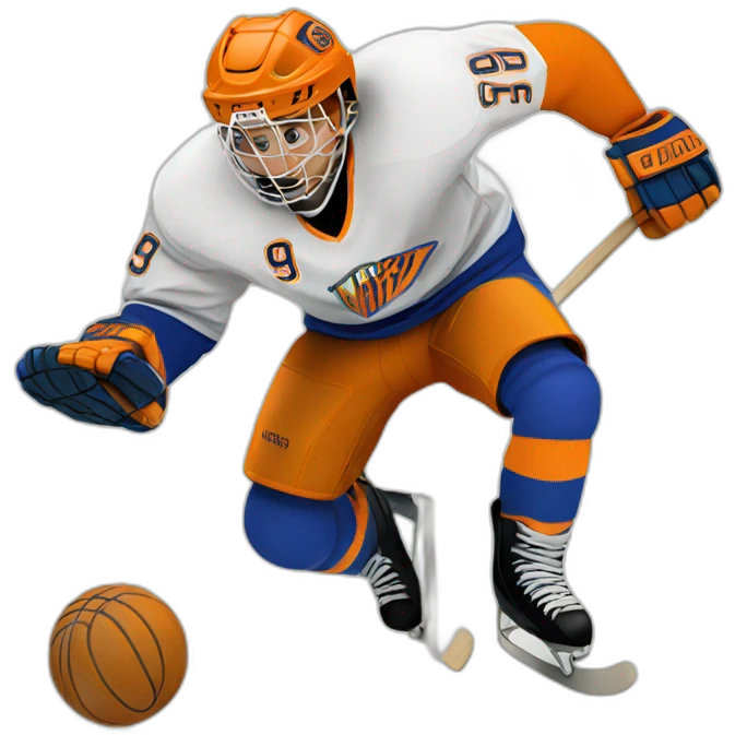 Falling hokey player emoji