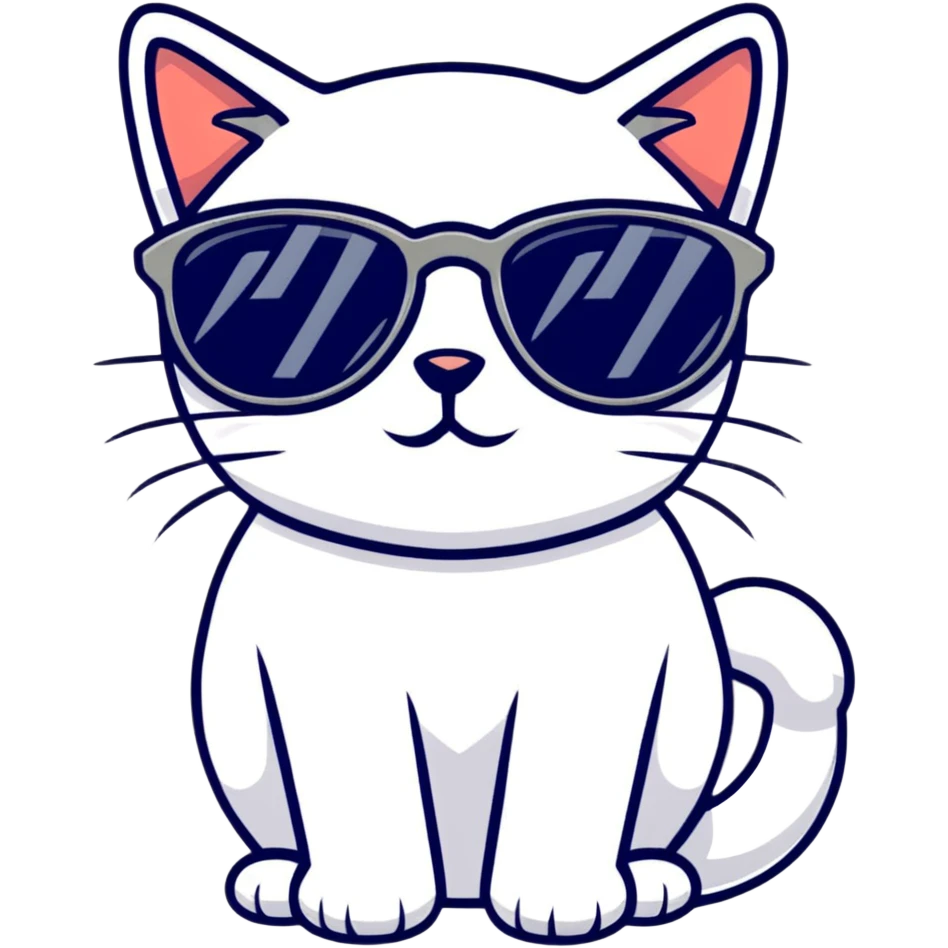 Cat with sunglasses emoji