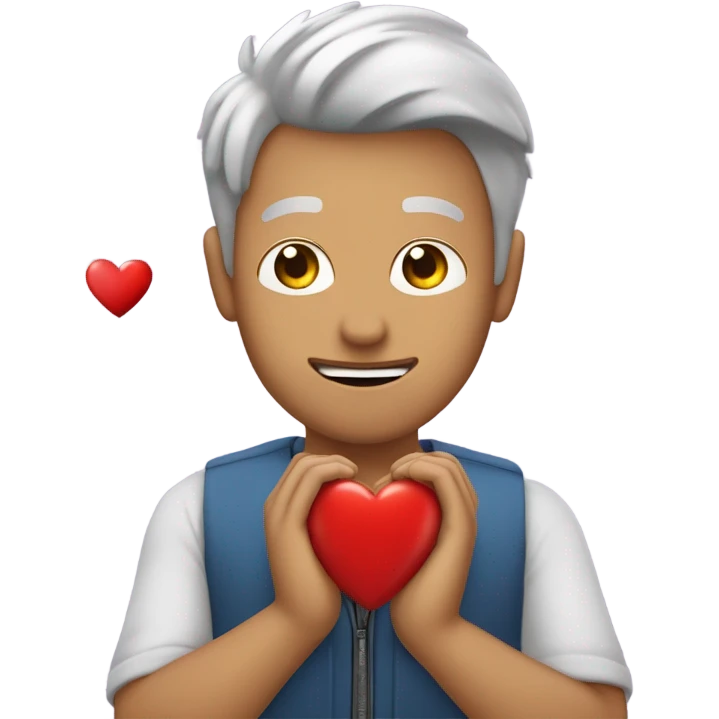 Persona abrazando corazón  emoji