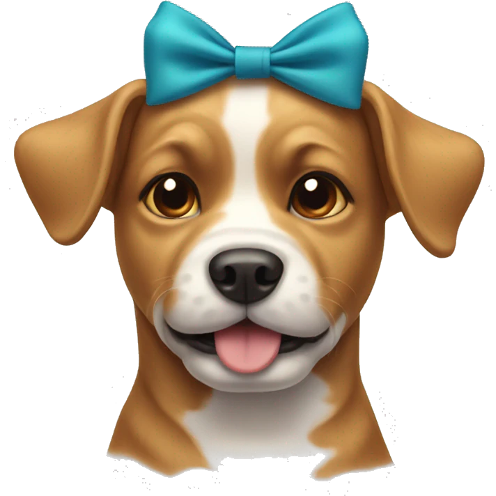 dog with bow emoji