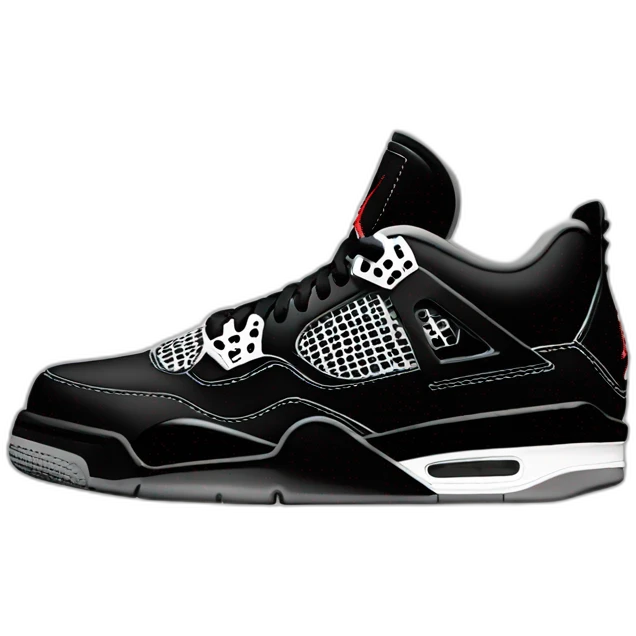Jordan 4 noir  emoji